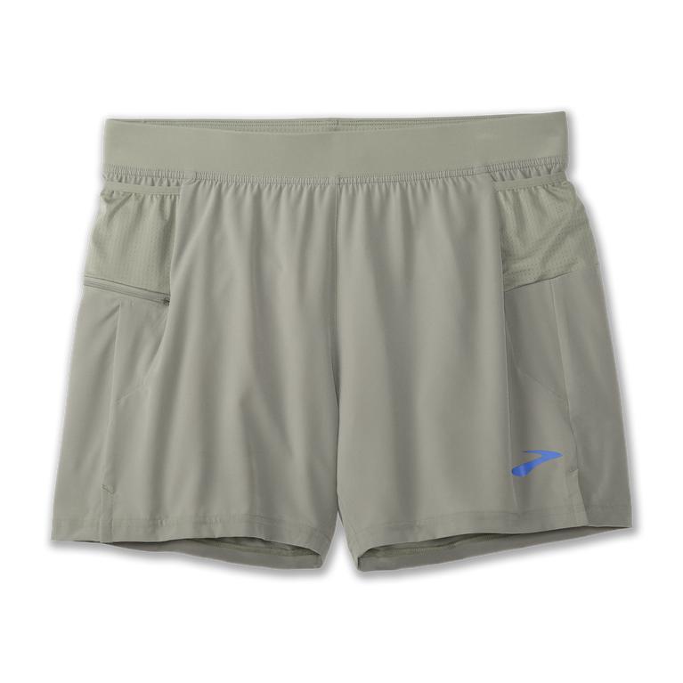 Brooks SHERPA 5 2-IN-1 Running Shorts Mens Sale - Shadow/LightGrey (IZP035418)